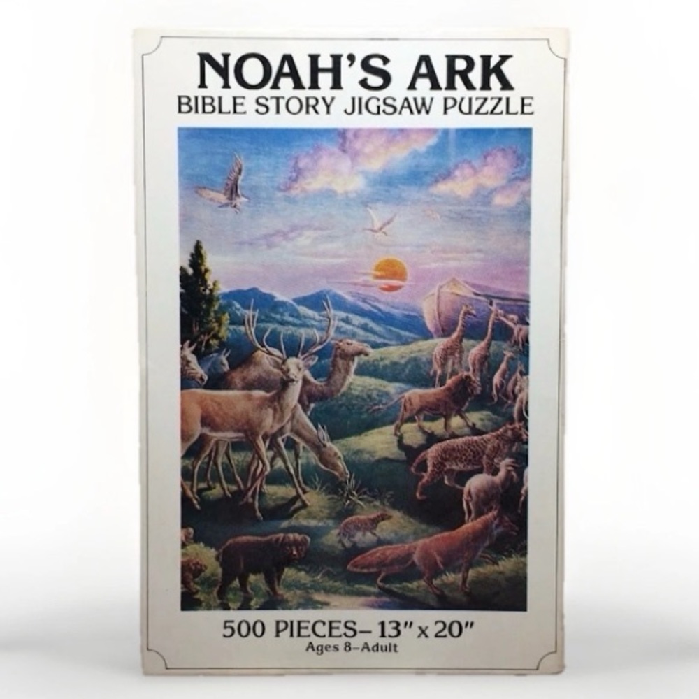 Vintage 1978 Noah’s Ark Bible Story Jigsaw Puzzle New Sealed